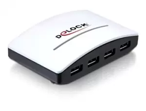 image of DeLOCK USB 3.0 External HUB 4 Port 5000 Mbps Black, White