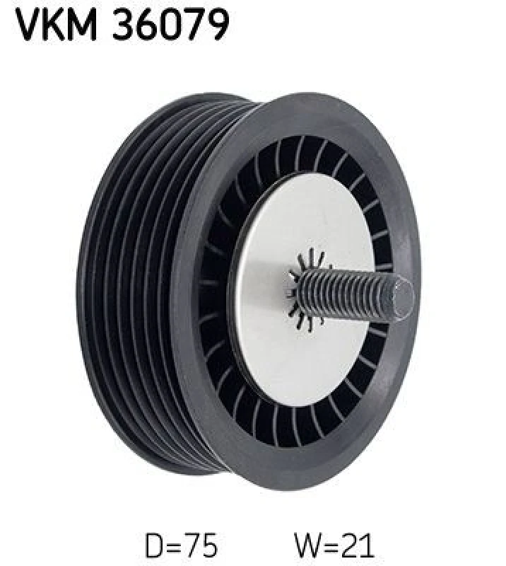 Image of SKF VKM 36079 Idler Pulley Deflection/Guide Pulley,v-ribbed belt (312)