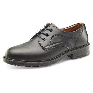 Image of Click Footwear Managers Shoe S1 Leather Upper Steel Toecap 10 Black