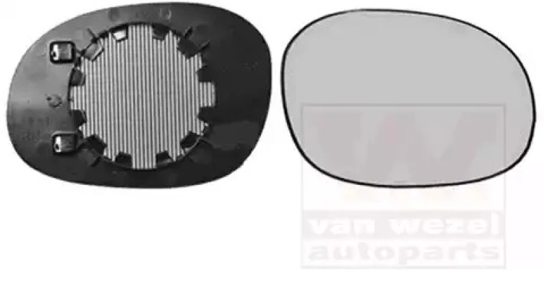 Image of VAN WEZEL 0925838 Wing Mirror Glass * HAGUS * Right Mirror Glass,outside mirror (1914)