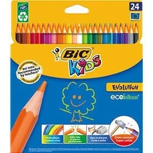 Image of Original Bic Kids Evolution Ecolutions Colour Pencils Pack of 24