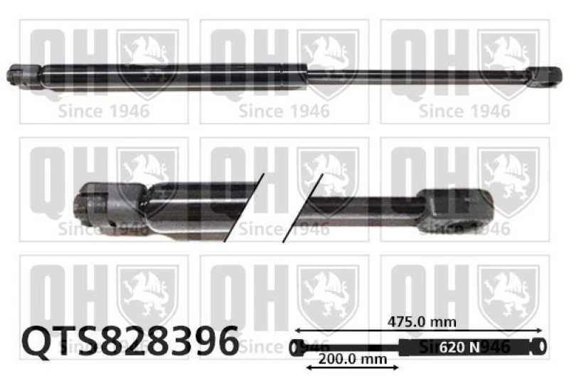 Image of QUINTON HAZELL Tailgate strut QUINTON HAZELL QTS828396