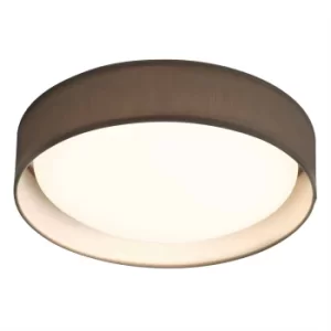 Image of Gianna LED Round Flush Ceiling Light White with Grey Shade