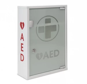 image of AED Metal Wall Cabinet (UNALARMED) Glass Door Lockable