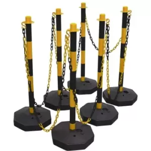 image of BYSBKIT Black/Yellow Post & Chain Kit 25m - Sealey