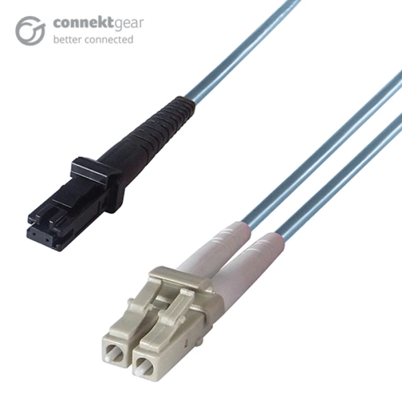 Image of connektgear 2m Duplex Fibre Optic Multi-Mode Cable OM3 50/125 Micron M
