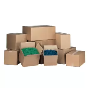 Image of Single Wall Carton Cardboard Boxes - Pack of 25 - 330 x 254 x 178mm (13 x 10 x 7")