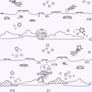 Image of Arthouse Space Scene Wipe Clean Wallpaper