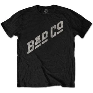Image of Bad Company - Slant Logo Unisex Large T-Shirt - Black