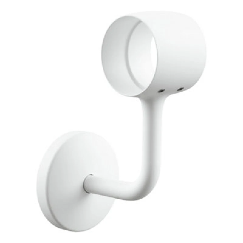 Image of Rothley Matt White Staircase Handrail Connecting Wall Bracket (Diam) 40mm