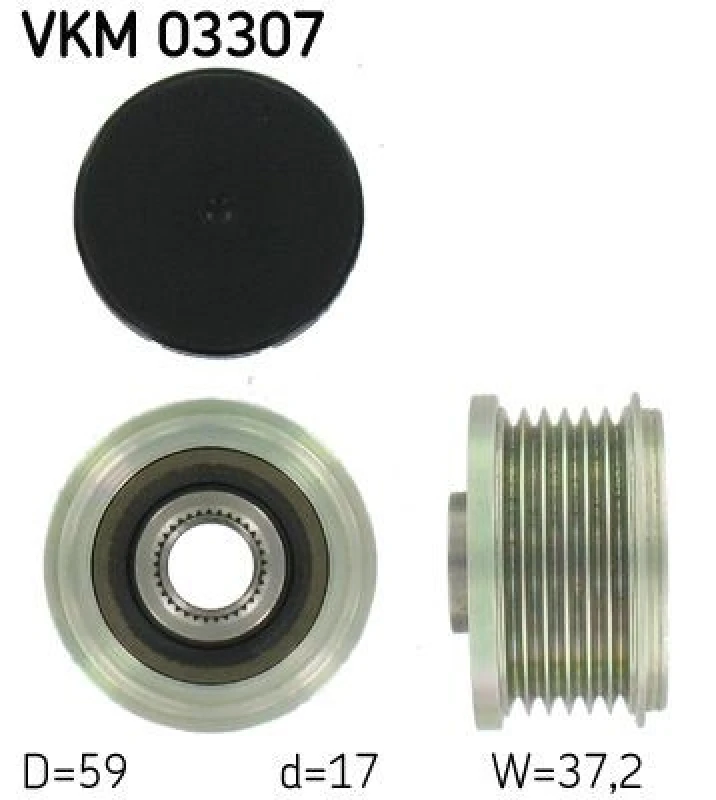 Image of SKF Alternator clutch pulley SKF VKM 03307