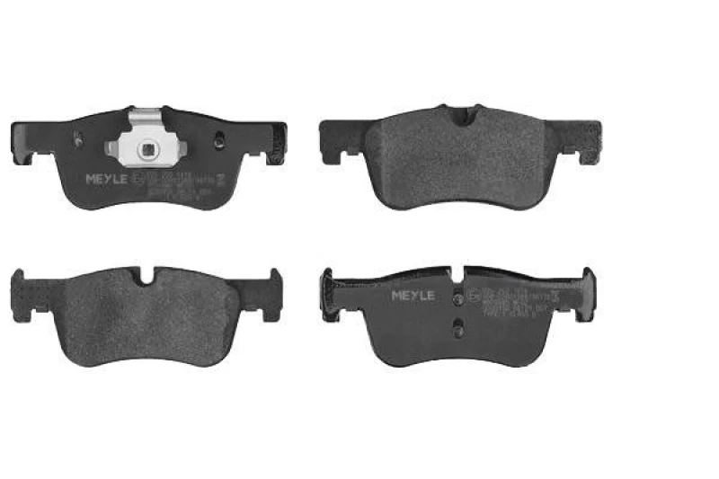 Image of MEYLE 025 250 1418 Brake pad set Front Axle, prepared for wear warning indicator, Original Quality, with anti-squeak plate Brake Pad Set,disc brake (