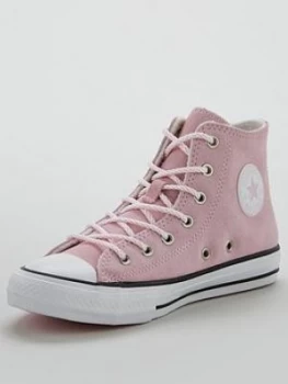 image of Converse Chuck Taylor All Star Hi Llama Print Childrens Trainer - Pink