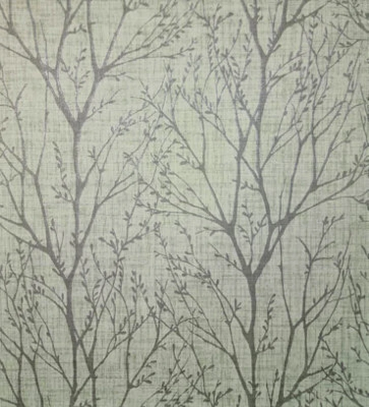Image of Crown M1876 Lynford Trees Mid Weight Vinyl Wallpaper, Green