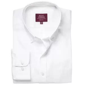 image of Brook Taverner Mens Whistler Long-Sleeved Formal Shirt (17.5in) (White)