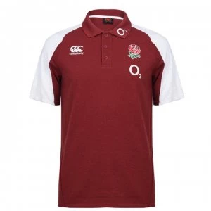 image of Canterbury England Polo Shirt Mens - Red