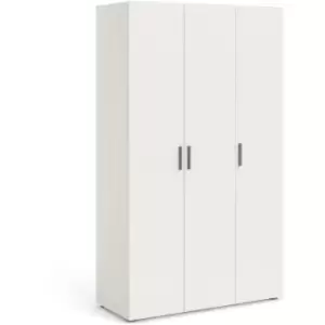 Image of Pepe Wardrobe with 3 Doors in White woodgrain