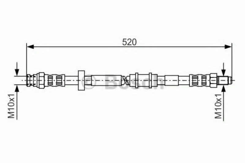 Image of Bosch 1 987 481 158 Brake Hose Brake Hose (83)
