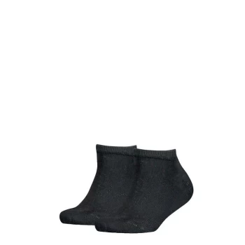 Image of Tommy Hilfiger Sneaker Socks 2 Pack Juniors - Black
