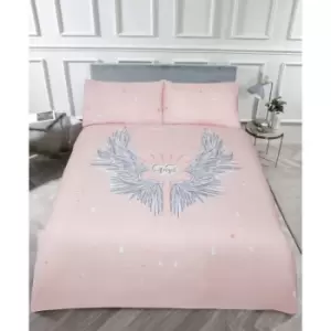 image of Angel Wings Blush Duvet Set - Double