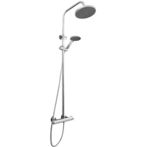 image of Nuie Thermostatic Bar Shower With Kit - Chrome