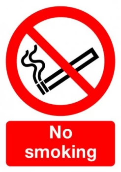 image of Signslab A4 297x210 No Smoking Pvc