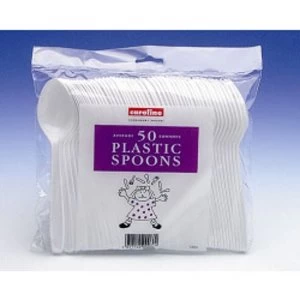 Image of Caroline White Plastic Spoons (50)