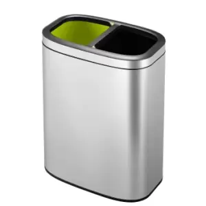 image of EKO Oli-Cube Recycling Bin 10L - Stainless Steel