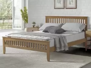 image of Sareer Sandhurst 4ft Small Double Oak Wooden Bed Frame