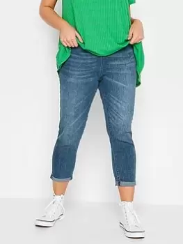 Image of Yours Grace Turn Up Jegging Indigo, Blue, Size 14, Women