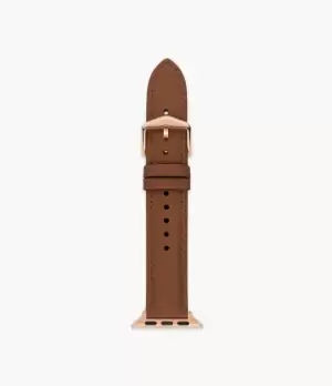 Image of Fossil Women 38/40mm Brown Leather Bands for Apple Watches