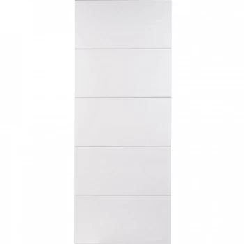 Image of LPD Horiztonal 5 Panel Smooth White Primed Internal Door - 1981mm x 686mm (78 inch x 27 inch)