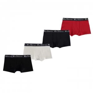 Ben Sherman Sherman 4 Pack Trunks - Nvy/Wht/Red/Blk