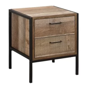 image of Urban Rustic Bedside Table Brown