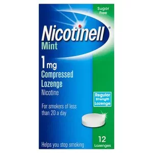 image of Nicotinell Lozenge Stop Smoking Aid 1 mg Mint 12 Pcs