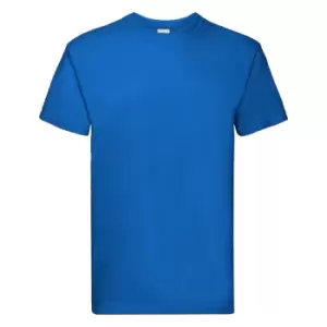 Image of Fruit Of The Loom Mens Super Premium Short Sleeve Crew Neck T-Shirt (3XL) (Royal)