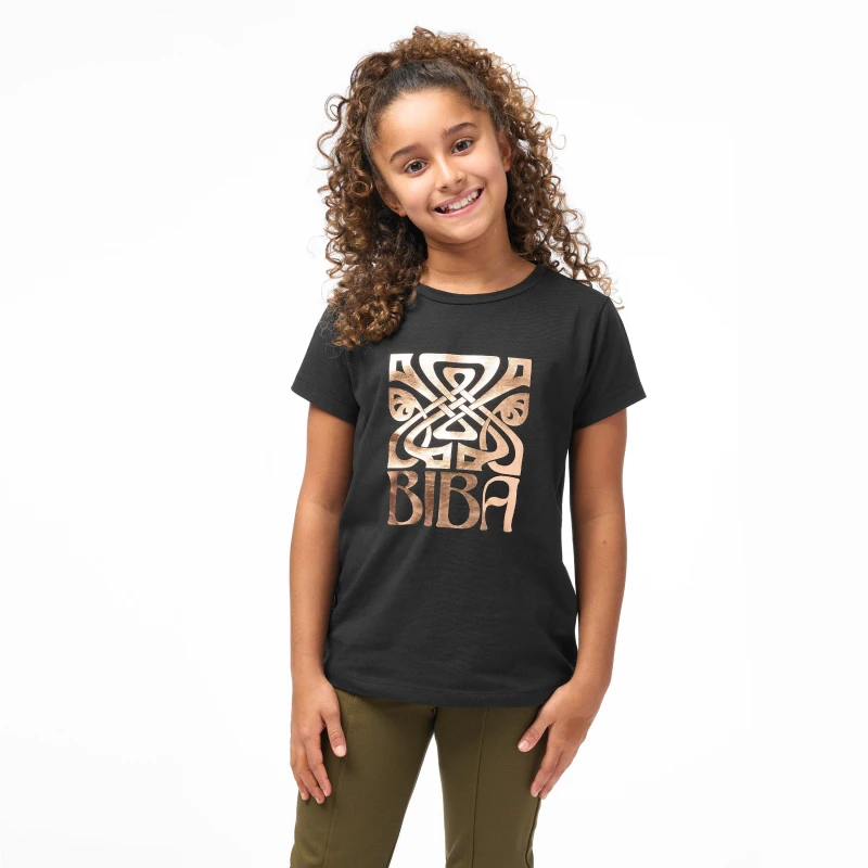 Image of Biba Junior Girls Biba Logo T Shirt - Black S