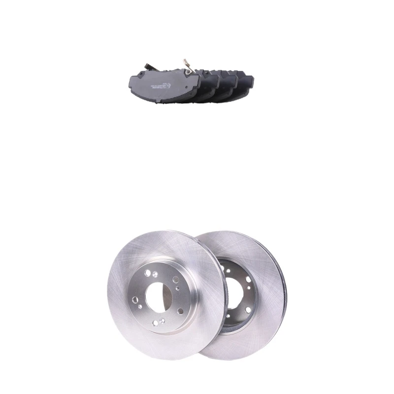 Image of RIDEX 3405B3063 Brake disc and pads set Front Axle, Brake Disc Type: internally vented, with acoustic wear warning Brake Set,disc brakes (3405)