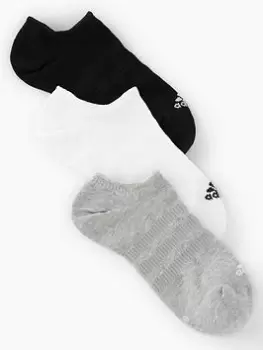Image of adidas 3 Pack No Show Socks - Multi, Grey, Size S, Women