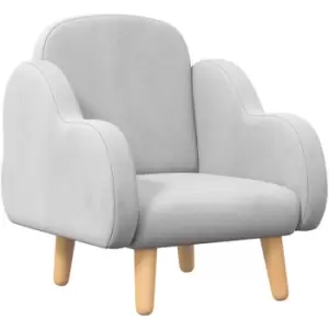 Image of ZONEKIZ Cloud-Shaped Toddler Armchair, Kids Chair, 1.5-5 Years - Grey - Grey