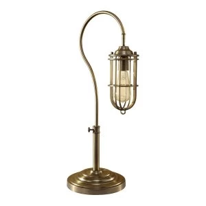 Image of 1 Light Table Lamp Dark Antique Brass, E27