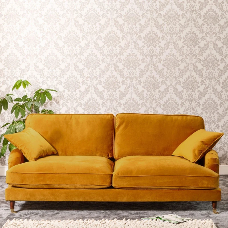 Image of Artemis Home Mackenzie 4 Seat Sofa in Mustard Mustard Unisex