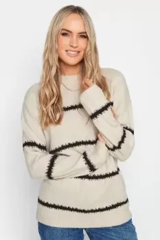 image of Tall High Neck Stripe Jumper