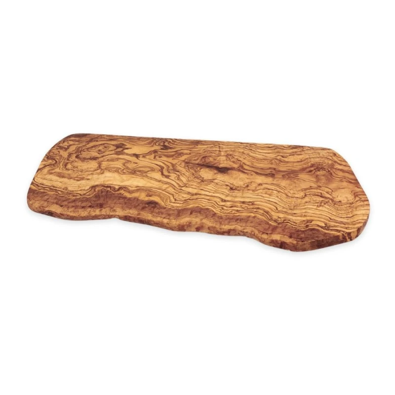Image of Verano Spanish Ceramics Olive Wood Natural Grained Rustic Kitchen Dining Large Deluxe Chopping Board (L) 55-60cm Natural