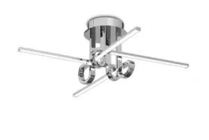 image of Cinto Semi Flush Ceiling Light 28W LED, 3000K, 2250lm, Polished Chrome