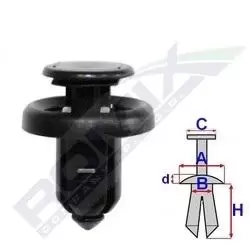 Image of ROMIX Clip C60748 HONDA,CIVIC VIII Hatchback (FN, FK),CR-V III (RE),Jazz III Schragheck (GE_, GG_, GP_, ZA_),ACCORD VIII (CU),ACCORD VIII Kombi