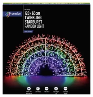 Image of Premier 1.2mx65cm Rainbow Christmas Sparkle Light