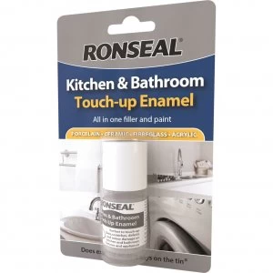 image of Ronseal Kitchen and Bathroom Touch Up Enamel Paint 10ml