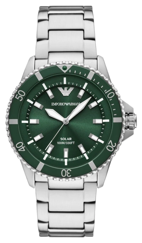 Image of Emporio Armani AR11698 World Explorer Solar (42mm) Green Watch
