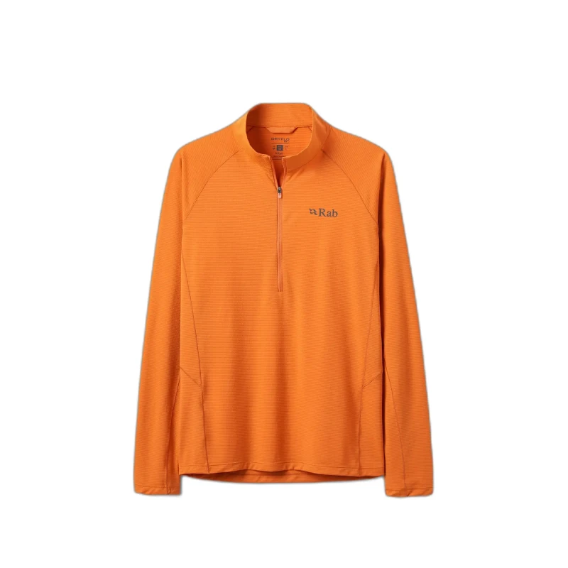 Image of Long-sleeved zip-up T-Shirt Rab Sonic Orange Male 2XL